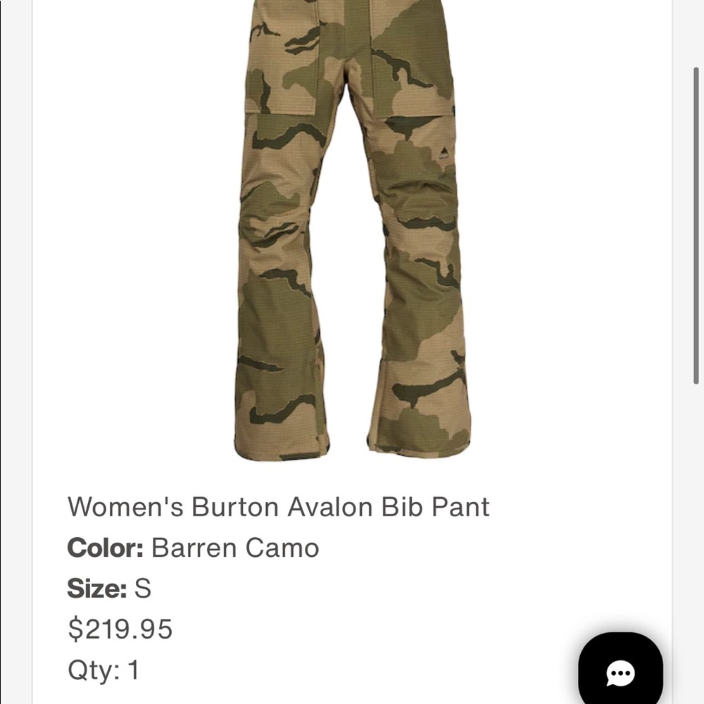 Burton Avalon Bib In Barren Camo